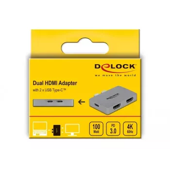 Divu HDMI adapteris DeLOCK 64123 MacBook datoriem