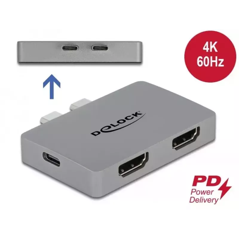 Divu HDMI adapteris DeLOCK 64123 MacBook datoriem