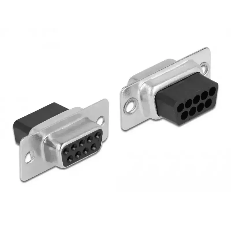 Montāžas komplekts D-Sub 9 kontaktu ligzda uz RJ12 6P/6C ligzdu DeLOCK 66759