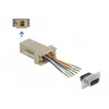 Montāžas komplekts D-Sub 9 kontaktu ligzda uz RJ12 6P/6C ligzdu DeLOCK 66759
