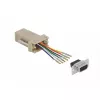 Montāžas komplekts D-Sub 9 kontaktu ligzda uz RJ12 6P/6C ligzdu DeLOCK 66759