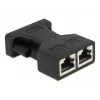 Adapteris DeLOCK D-Sub 15-pin mātīte uz 2 x RJ45 mātīte AUI 66806