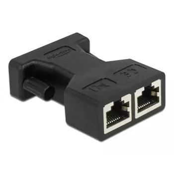 Adapteris DeLOCK D-Sub 15 pin female uz 2 x RJ45 female AUI 66806