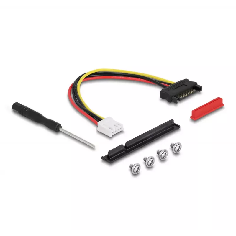 DELOCK M.2 Key A+E uz PCIe x8 NVMe adapteris, leņķveida, ar 20 cm kabeli