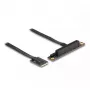 DELOCK M.2 Key A+E uz PCIe x8 NVMe adapteris, leņķveida, ar 20 cm kabeli