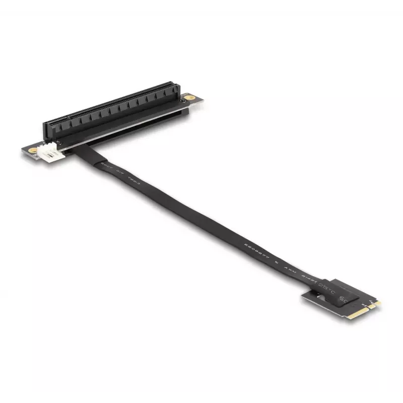 DeLOCK M.2 Key A+E uz PCIe x16 NVMe adapteris leņķveida ar 20 cm kabeli