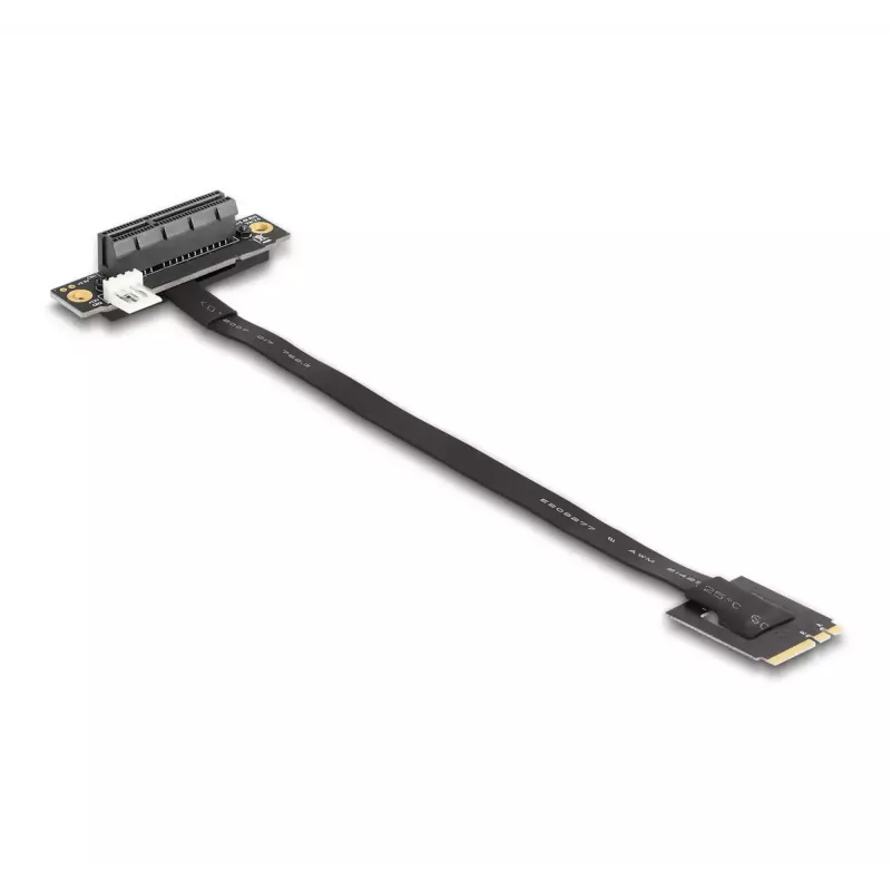 DeLOCK M.2 Key A+E to PCIe x4 NVMe adapteris ar leņķa savienotāju un 20 cm kabeli