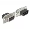 DeLOCK D-Sub 9 pin female to RJ50 female Assembly Kit pelēks