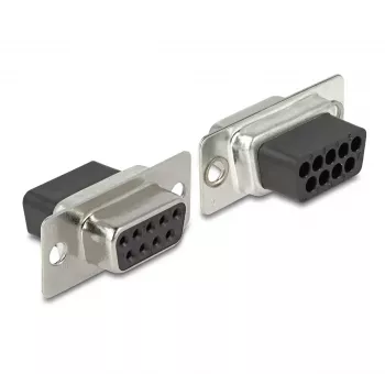 DeLOCK D-Sub 9 pin female to RJ50 female Assembly Kit pelēks