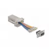 DeLOCK D-Sub 9 pin female to RJ50 female Assembly Kit pelēks