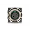 DeLOCK M12 adapteris D-kodēts 4 kontaktu sievišķais uz RJ45 ligzdu taisns