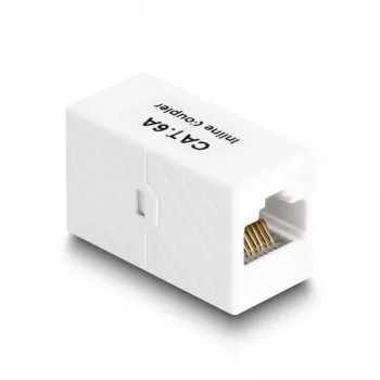 Tīkla kabelis DeLOCK Adapter RJ45 ligzda uz RJ45 ligzdu Cat.6A UTP 1m Balts