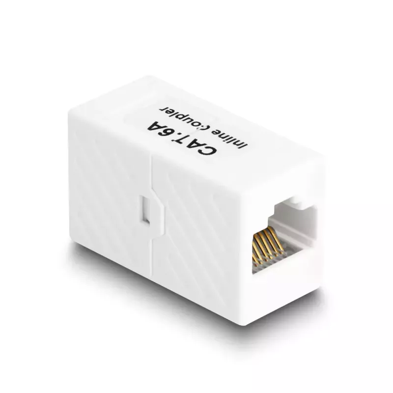 Tīkla kabelis DeLOCK Adapter RJ45 ligzda uz RJ45 ligzdu Cat.6A UTP 1m Balts
