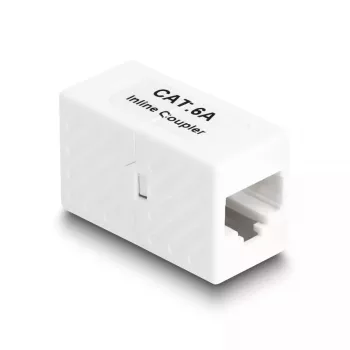 Tīkla kabelis DeLOCK Adapter RJ45 ligzda uz RJ45 ligzdu Cat.6A UTP 1m Balts