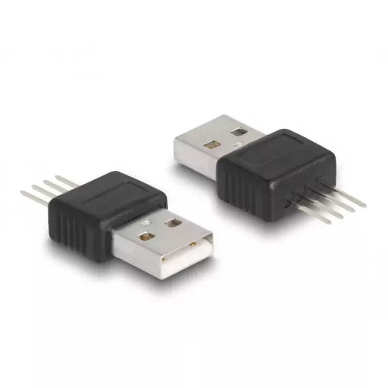 DeLOCK adapteris USB 2.0 Type-A vīrišķais 4 kontaktu Melns Sudraba 5V