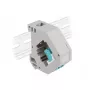 Keystone modulis DELOCK 87194 ar LC–LC savienotājiem, akvamarīna/pelēks/baltss, 60,1×59,4×21,6 mm