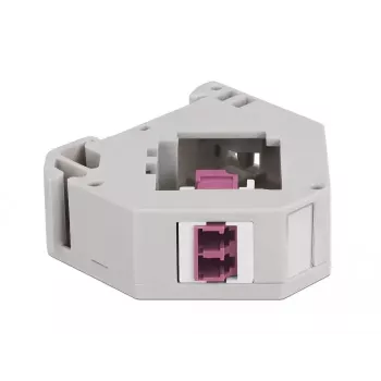 Keystone modulis DELOCK 87195 ar LC uz LC savienotājiem, pelēks/violets/baltss, 60,1×59,4×21,6 mm