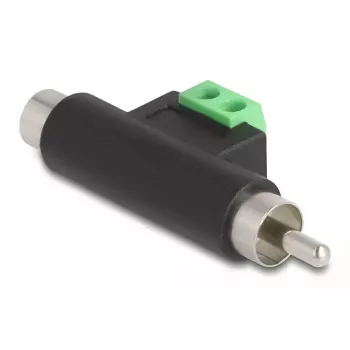 DeLOCK RCA vīrišķais un RCA sievišķais uz spaiļu bloka adapteris 66056