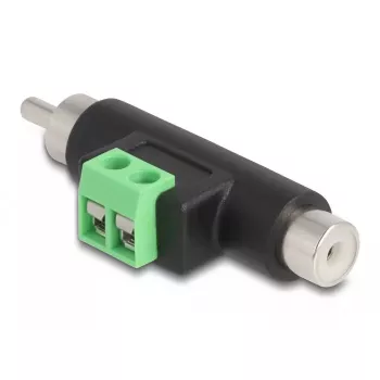 DeLOCK RCA vīrišķais un RCA sievišķais uz spaiļu bloka adapteris 66056