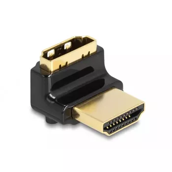 DeLOCK HDMI Adapter vīrišķais uz sievišķo 90° uz augšu leņķveida 8K 60 Hz metāla