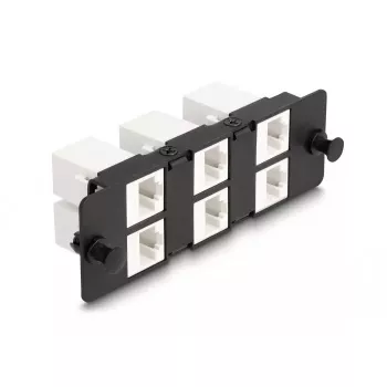 DeLOCK Keystone adaptera panelis 6 portu melns plakans RJ-45