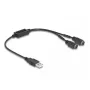 DeLOCK 61061 PS/2 kabelis 0,43 m 2x 6 kontaktu Mini-DIN USB A melns