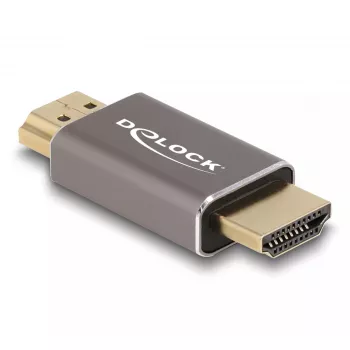 DeLOCK HDMI adapteris tēviņš–tēviņš 8K 60 Hz pelēks metāla