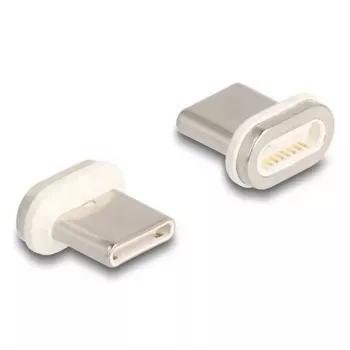 DeLOCK 66588 kabeļa pieslēguma adapteris magnētisks USB C zelts balts