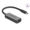 Kabeļa adapteris DELOCK 64264 USB Type-C uz HDMI, DP Alt Mode, 8K 60 Hz HDR, 0,17 m, alumīnijs, melns/pelēks