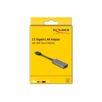 DeLOCK 66247 kabeļa dzimuma mainītājs RJ-45 USB A pelēks 0.09 m