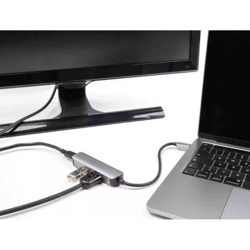 DeLOCK USB Type-C uz HDMI adapteris 4K 60 Hz USB Type-A USB Type-C PD 92 W