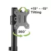 Techly ICA-LCD 401 monitora stiprinājums / statīvs 81.3 cm (32 collas) Galda, Melns