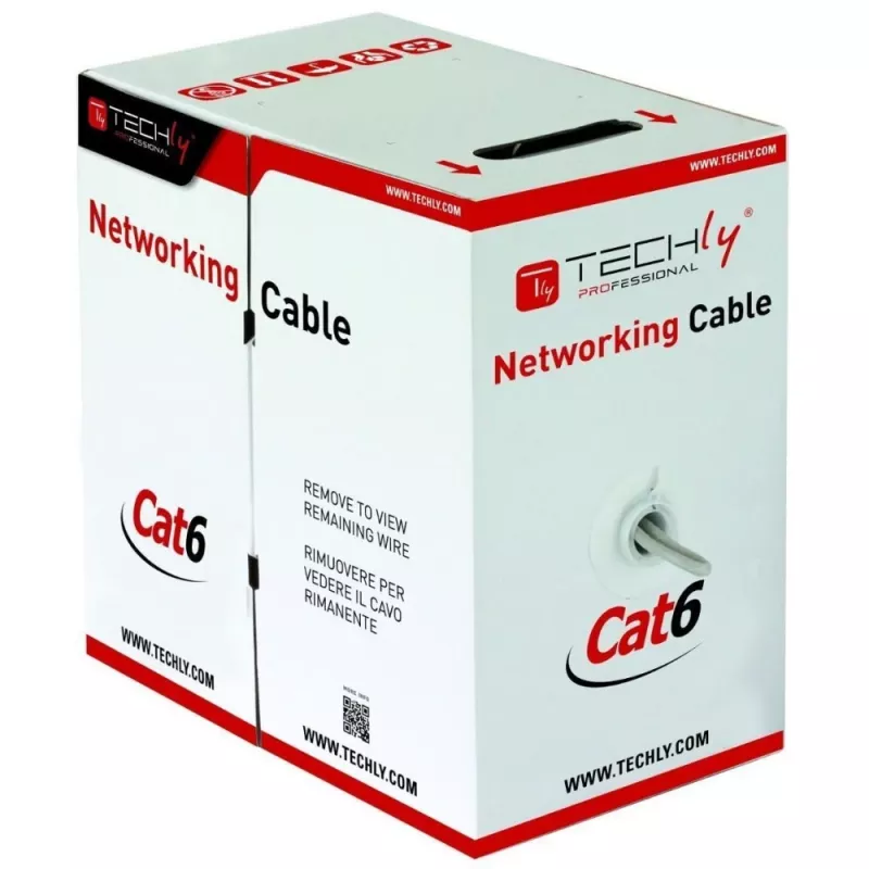 Techly ITP-C6U-RI tīkla kabelis Pelēks 305 m Cat6 U/UTP (UTP)