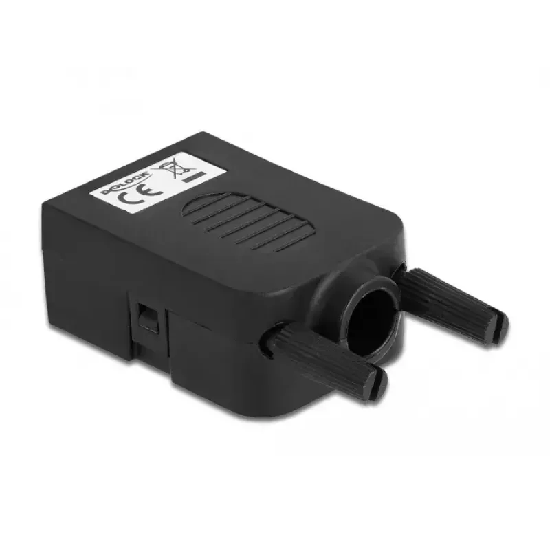 Vadu savienotājs DeLOCK 66257 Sub-D 9 10 kontaktu spaiļu bloks melns