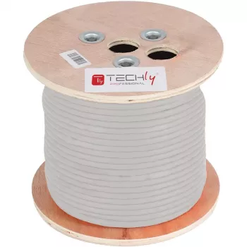 Techly ITP-C5F-305-RIS tīkla kabelis Pelēks 305 m Cat5e F/UTP (FTP)