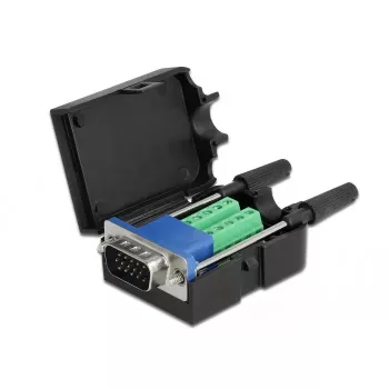Vadu savienotājs DeLOCK 66258 VGA 15-pin 10 kontaktu spaiļu bloks melns
