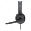 Manhattan Mono Over-Ear Headset (USB), Microphone Boom (padded), Retail Box Packaging, Adjustable Headband, In-Line Volume Control, Ear Cushion, USB-A for both sound and mic use, kabelis 1.5m, Three Year Warranty
