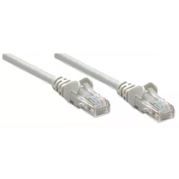 Intellinet tīkla pieslēguma kabelis, Cat6, 15 m, pelēks, CCA, U/UTP, PVC, RJ45, apzeltīti kontakti, bez aizķeršanās, ar aizsarguzmavu, mūža garantija
