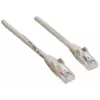 Intellinet tīkla savienojuma kabelis, Cat6, 20m, pelēks, CCA, U/UTP, PVC, RJ45, zelta pārklājuma kontakti, bez aizķeršanās, ar aizsargapvalku, mūža garantija