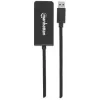Manhattan USB-A uz HDMI adaptera kabelis, 60 cm, vīriešu uz sieviešu, 5 Gb/s (USB 3.2 Gen1 jeb USB 3.0), 2560x1440 @ 32 bitu krāsa, Full HD video 1080p@16:9, melns, blistera iepakojums