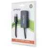 Manhattan USB-A uz HDMI adaptera kabelis, 60 cm, vīriešu uz sieviešu, 5 Gb/s (USB 3.2 Gen1 jeb USB 3.0), 2560x1440 @ 32 bitu krāsa, Full HD video 1080p@16:9, melns, blistera iepakojums