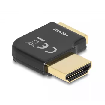 DeLOCK HDMI adapteris, vīrišķais–sievišķais, 90° leņķī, 8K 60 Hz, metāla
