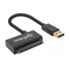 Manhattan USB-A uz SATA 2.5 collu adaptera kabelis, 42 cm, vīrietis-vīrietis, 5 Gbps (USB 3.2 Gen1, saukts arī par USB 3.0), atbalsta 48 bitu LBA, SuperSpeed USB, trīs gadu garantija