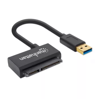 Manhattan USB-A uz SATA 2.5 collu adaptera kabelis, 42 cm, vīrietis-vīrietis, 5 Gbps (USB 3.2 Gen1, saukts arī par USB 3.0), atbalsta 48 bitu LBA, SuperSpeed USB, trīs gadu garantija