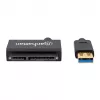 Manhattan USB-A uz SATA 2.5 collu adaptera kabelis, 42 cm, vīrietis-vīrietis, 5 Gbps (USB 3.2 Gen1, saukts arī par USB 3.0), atbalsta 48 bitu LBA, SuperSpeed USB, trīs gadu garantija