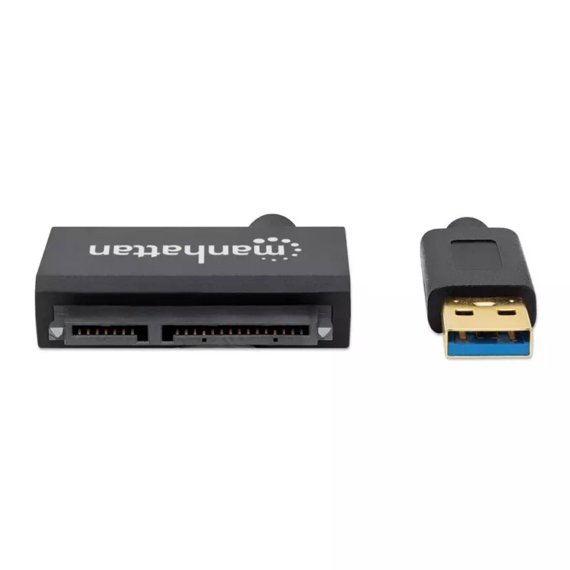 Manhattan USB-A uz SATA 2.5 collu adaptera kabelis, 42 cm, vīrietis-vīrietis, 5 Gbps (USB 3.2 Gen1, saukts arī par USB 3.0), atbalsta 48 bitu LBA, SuperSpeed USB, trīs gadu garantija