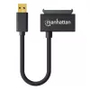 Manhattan USB-A uz SATA 2.5 collu adaptera kabelis, 42 cm, vīrietis-vīrietis, 5 Gbps (USB 3.2 Gen1, saukts arī par USB 3.0), atbalsta 48 bitu LBA, SuperSpeed USB, trīs gadu garantija