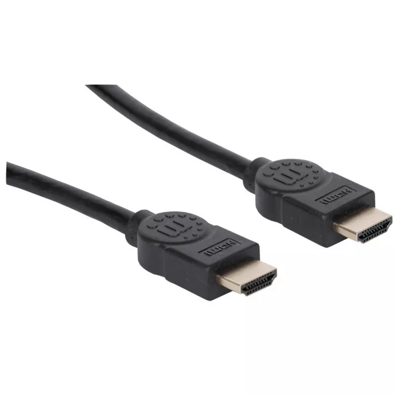 Manhattan HDMI 8K@60Hz kabelis ar Ethernet, 2 m, sertificēts, piemērots VISIEM 8K, 4K un 1080p/HD lietojumiem – jauninot tagad vai sagatavojot nākotnes vajadzībām, vīriešu pret vīriešu, melns, 4K@120Hz, mūža garantija, īpaši liels ātrums