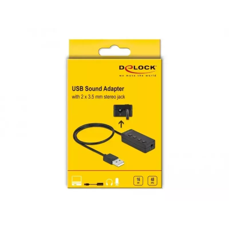 USB austiņu un mikrofona adapteris DeLOCK 66731