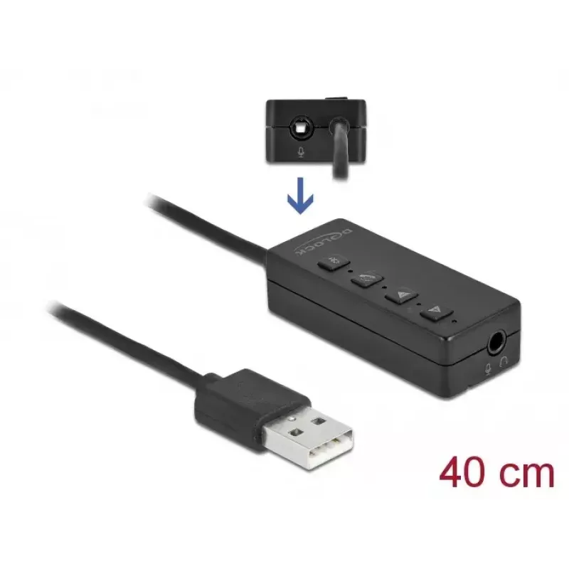 USB austiņu un mikrofona adapteris DeLOCK 66731